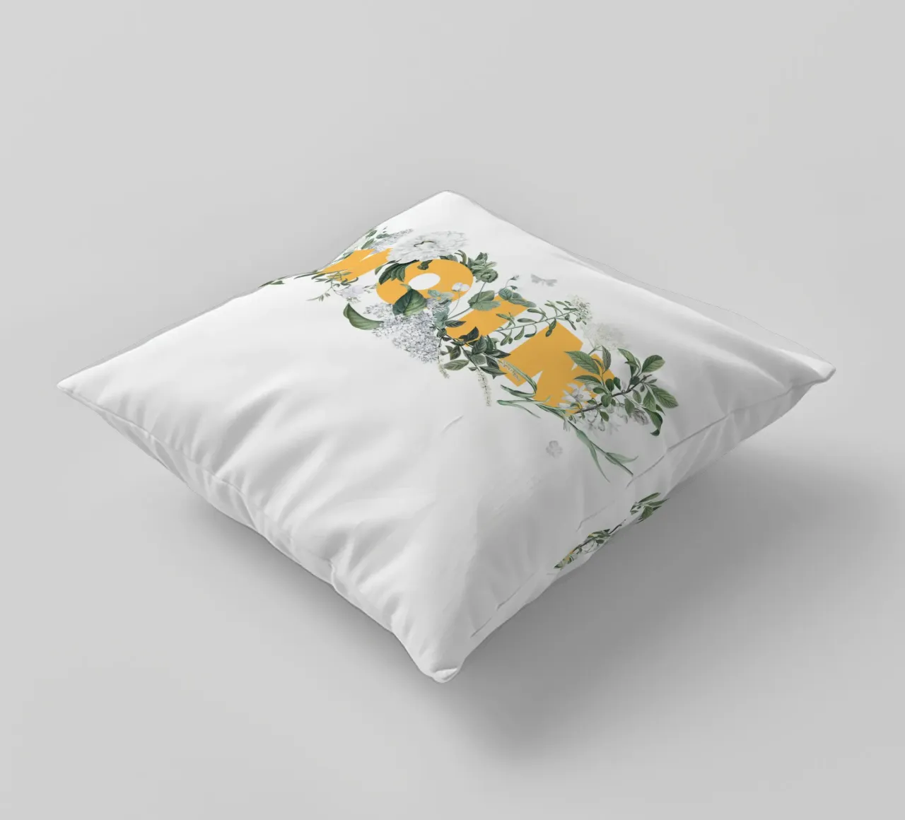 Moin Fleurs & Insectes Jaune Blanc coussin de Studio Frances M