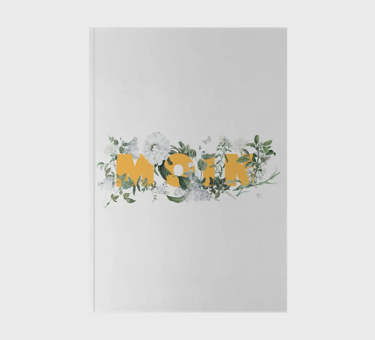Moin Fleurs & Insectes Jaune Blanc carnet de notes de Studio Frances M