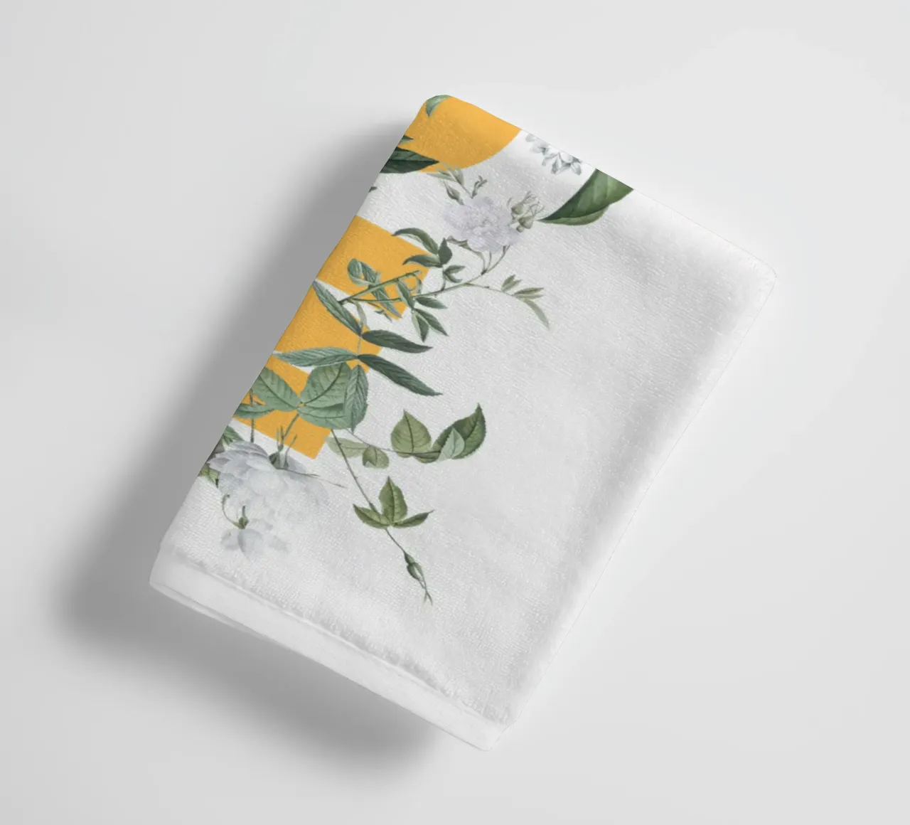Moin Fleurs & Insectes Jaune Blanc serviette de bain de Studio Frances M