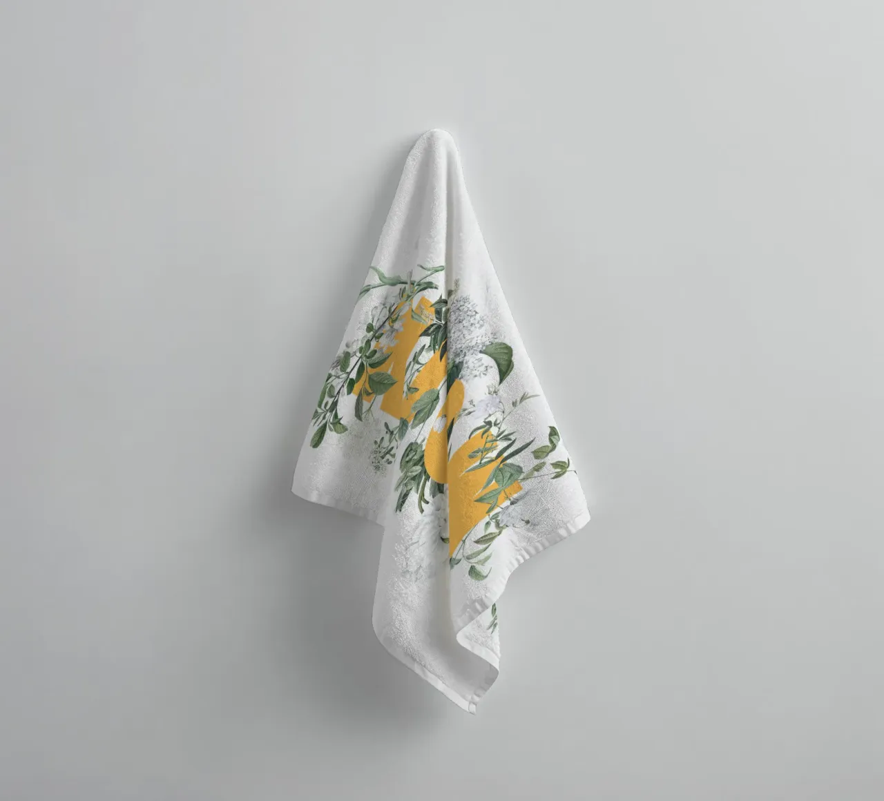 Moin Fleurs & Insectes Jaune Blanc serviette de bain de Studio Frances M