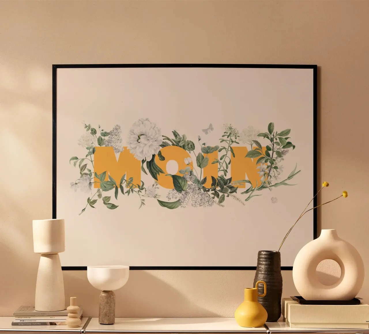 Fiori e insetti Moin Giallo Bianco carta hahnemühle da Studio Frances M