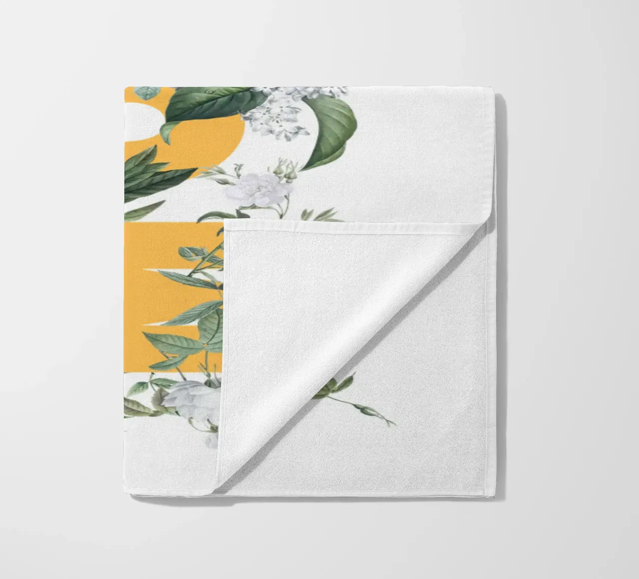 Moin Fleurs & Insectes Jaune Blanc serviette de plage de Studio Frances M