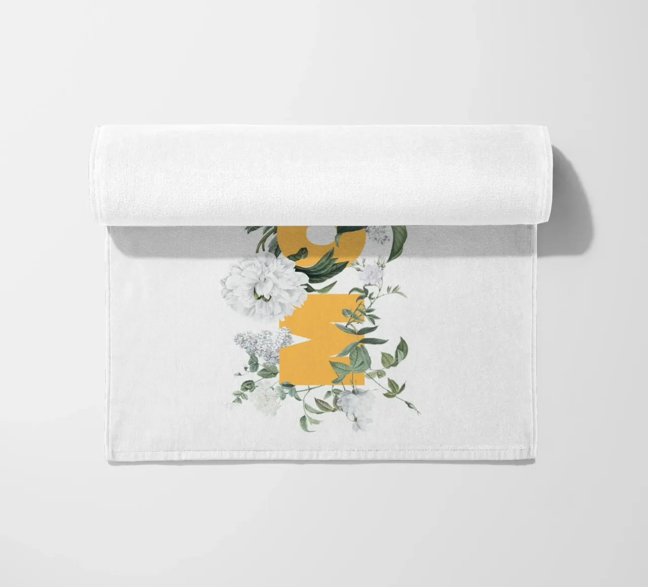 Moin Fleurs & Insectes Jaune Blanc serviette de plage de Studio Frances M