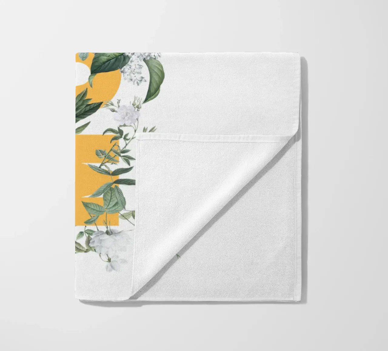Moin Fleurs & Insectes Jaune Blanc serviette de plage de Studio Frances M