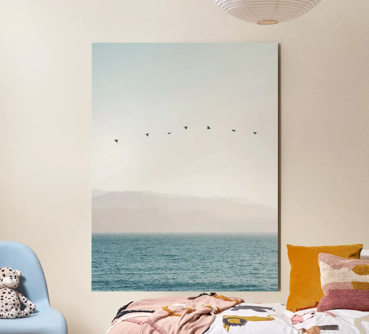 bird line on sky alluminio dibond da juli