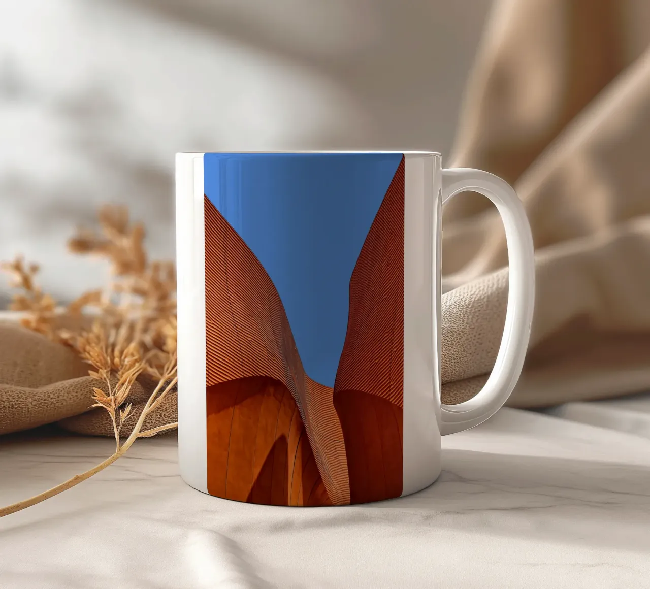 striped curve architect tazza in ceramica da juli
