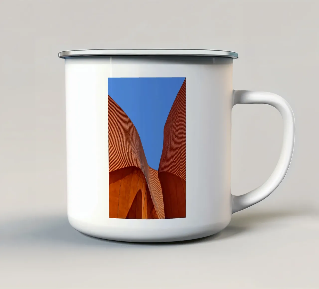 striped curve architect tazza in smalto da juli