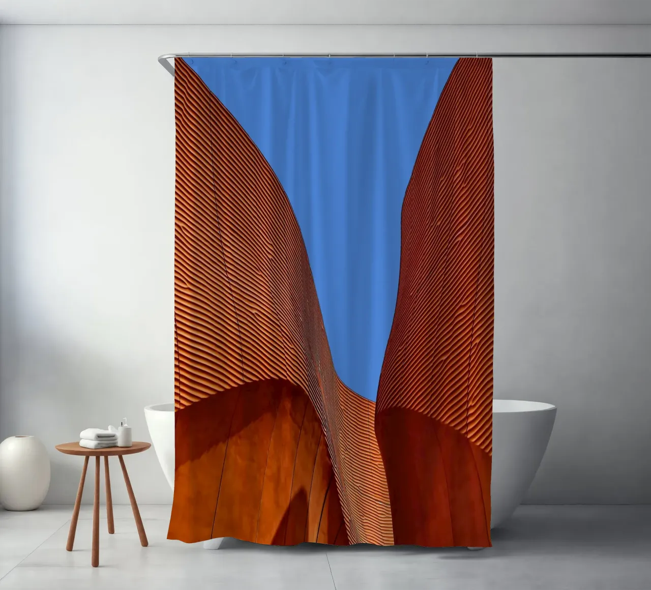 striped curve architect Duschvorhang von juli