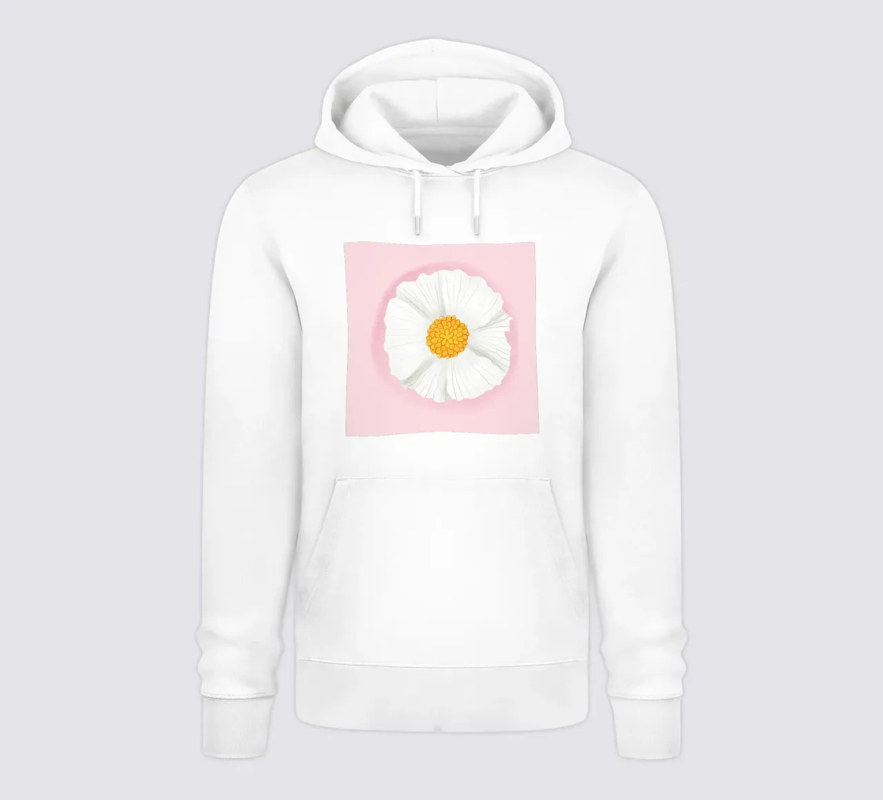 circle flower in pink shade felpa con cappuccio da juli