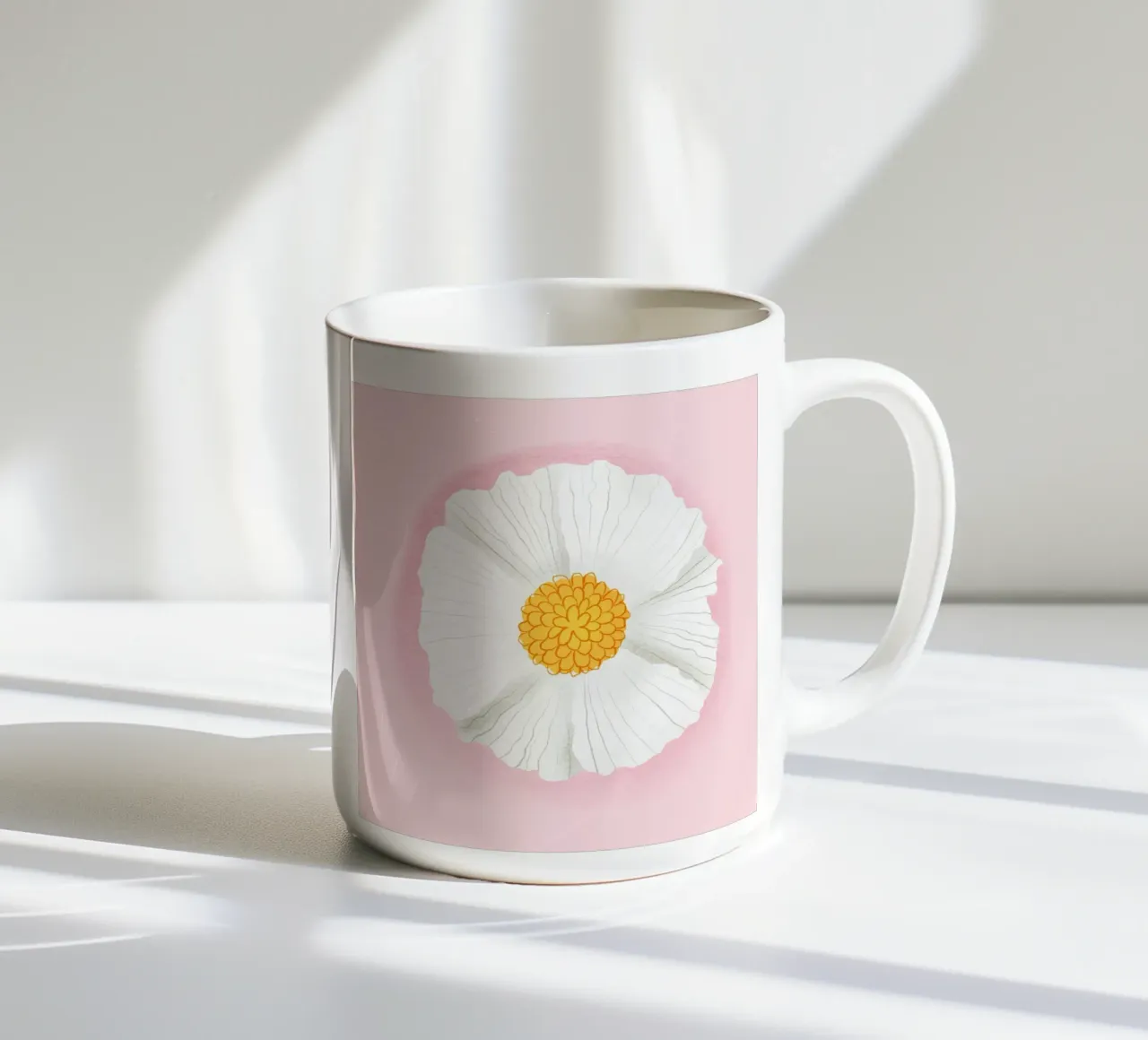 circle flower in pink shade tazza in ceramica da juli