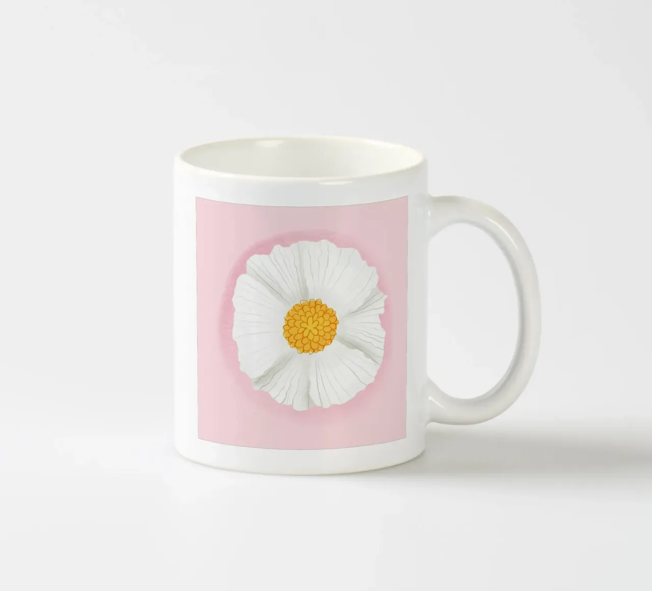 circle flower in pink shade tazza in ceramica da juli