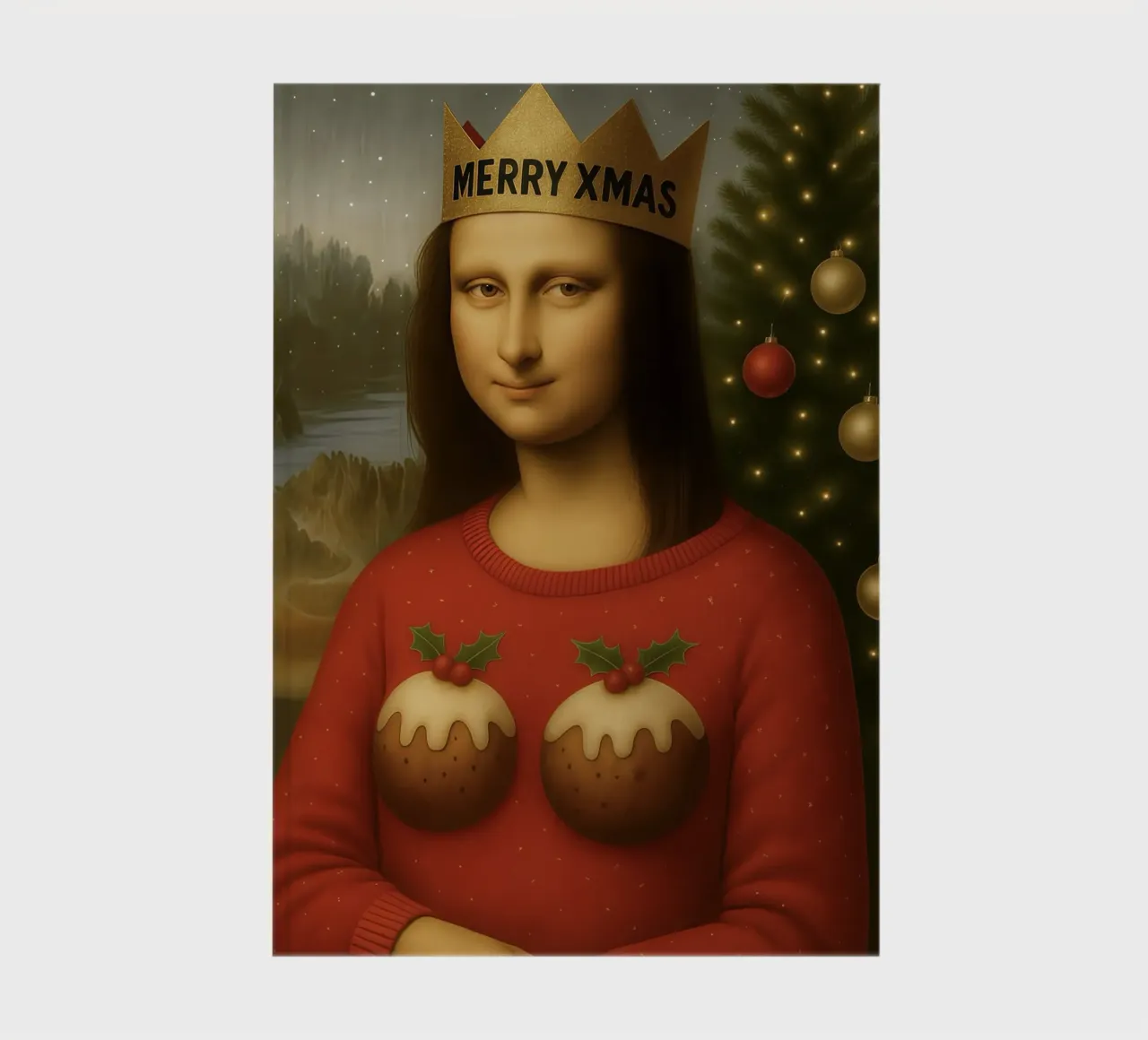 MONA LISA IN PULLOVER NATALIZIO diario da ARTOMATIC