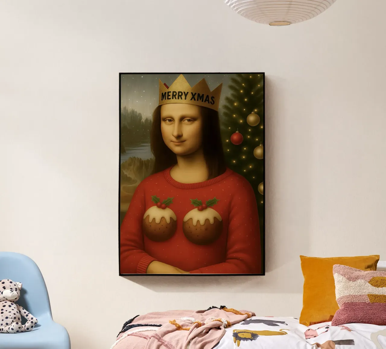 MONA LISA IN PULLOVER NATALIZIO plexiglass da ARTOMATIC