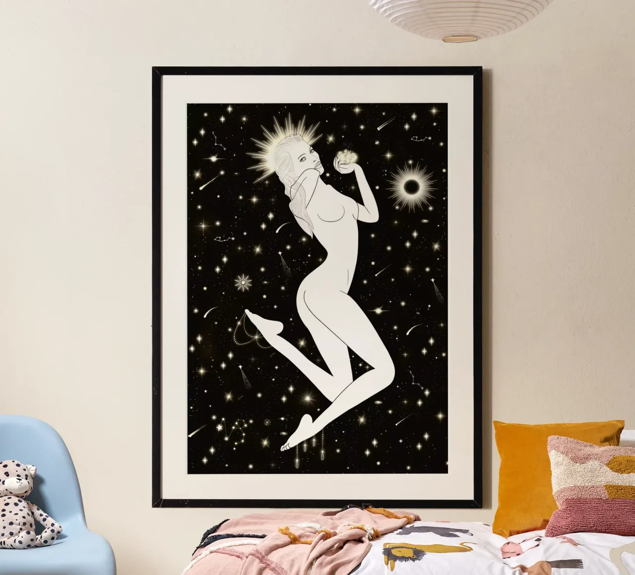 RAGAZZA STELLA CELESTE carta hahnemühle da ARTOMATIC