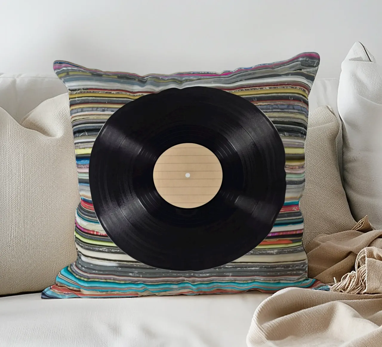 music disc in color shade cuscino da Creaton