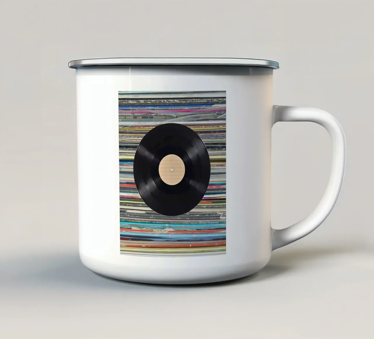 music disc in color shade tazza in smalto da Creaton