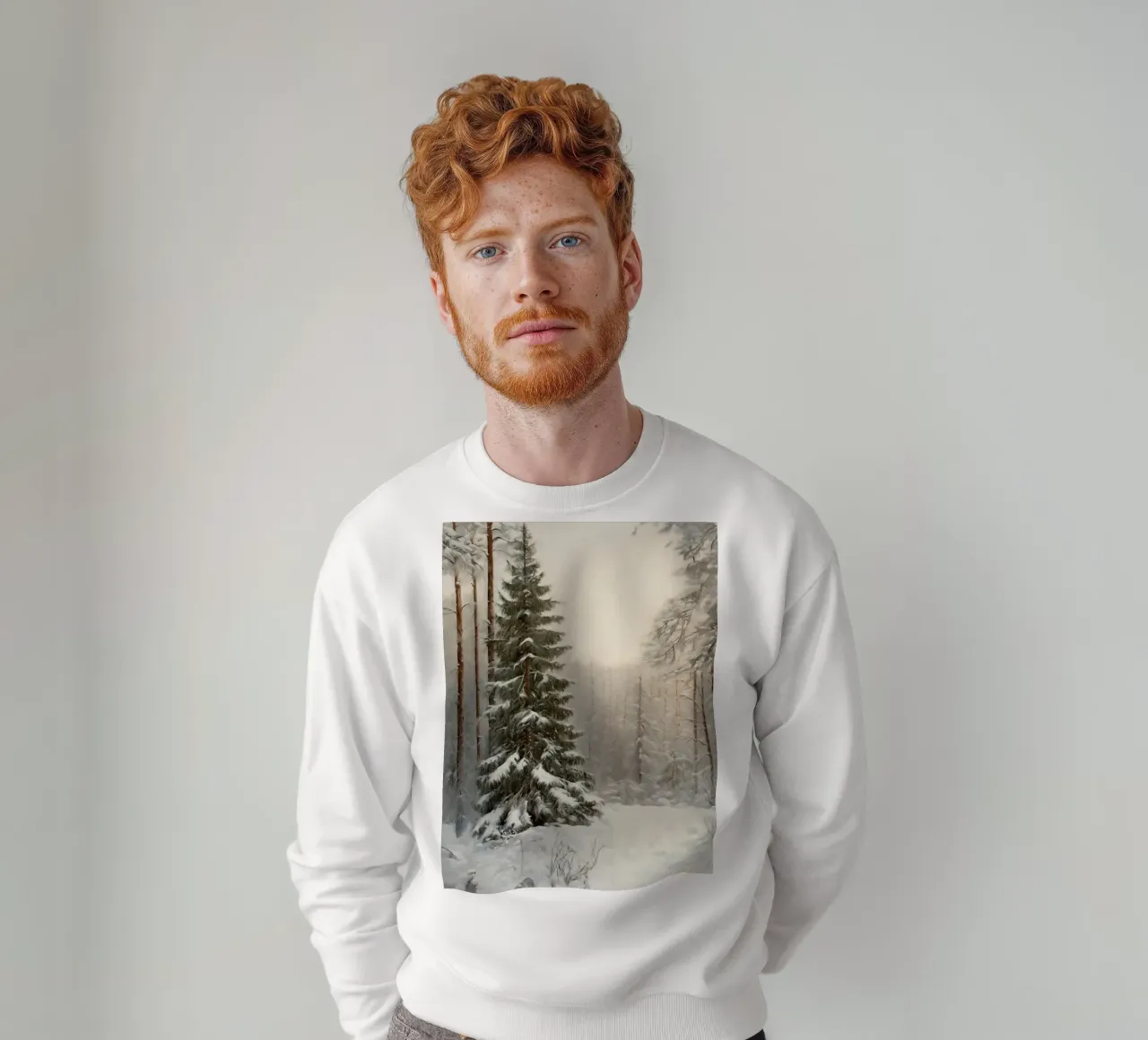 Foresta invernale innevata con abete maestoso felpa da Cozy Vibes