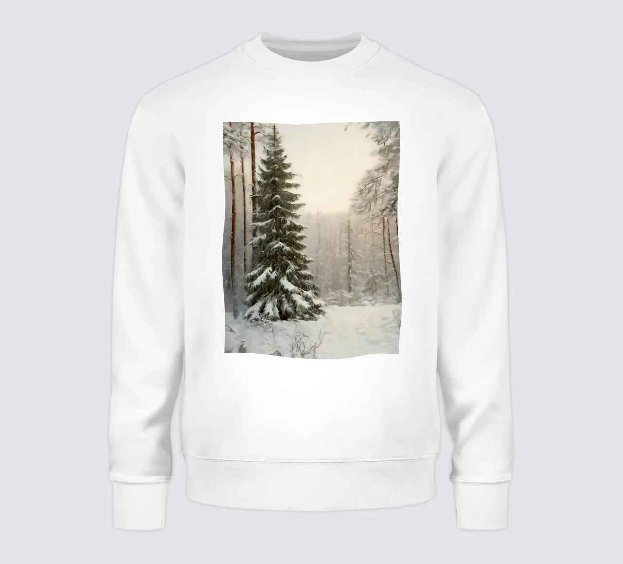 Foresta invernale innevata con abete maestoso felpa da Cozy Vibes
