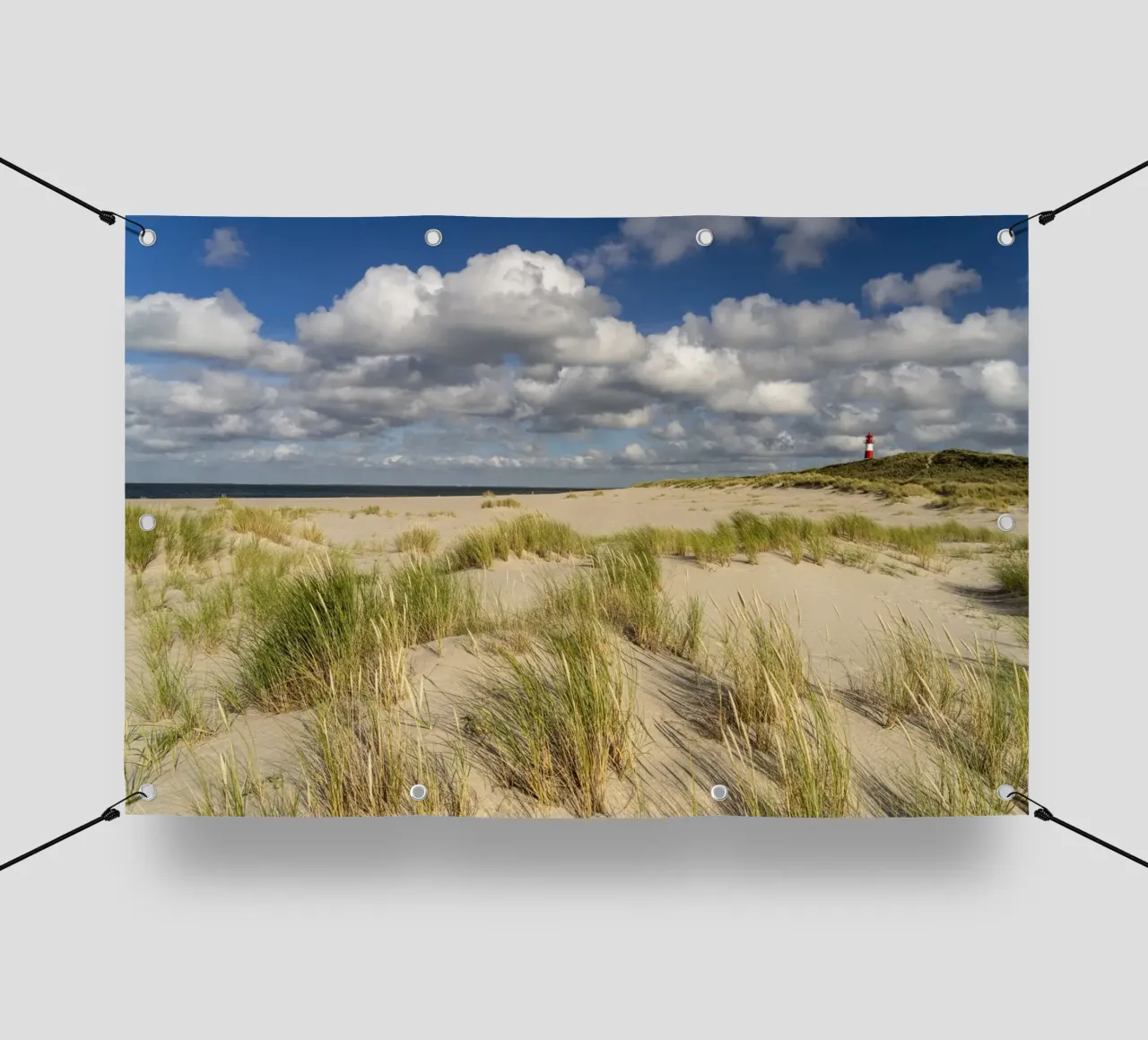 Strand und Leuchtturm List-Ost auf Sylt telo in pvc da Reisefotografie - Bilder aus aller Welt