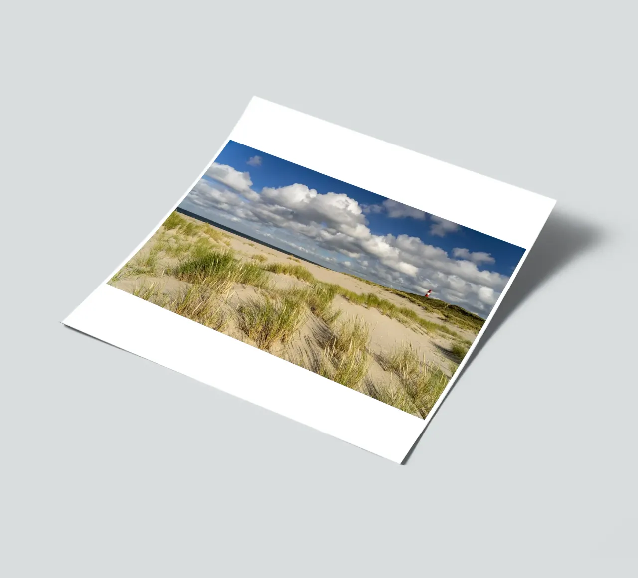 Strand und Leuchtturm List-Ost auf Sylt foglio adesivo da Reisefotografie - Bilder aus aller Welt