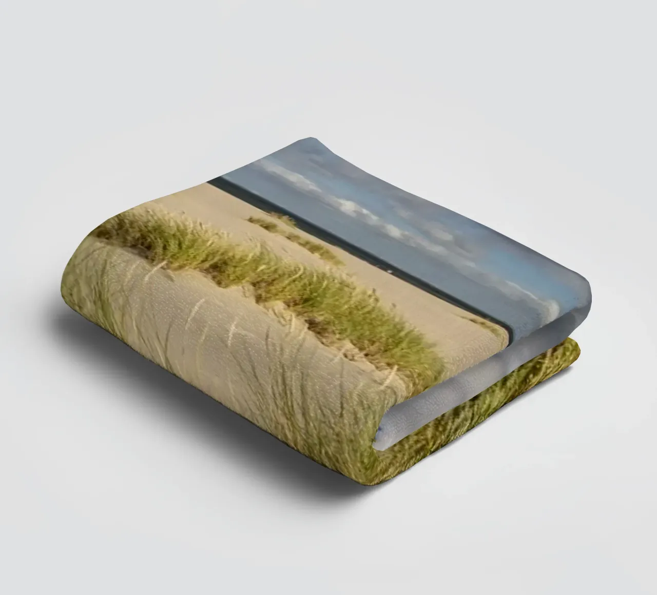 Strand und Leuchtturm List-Ost auf Sylt asciugamano da bagno da Reisefotografie - Bilder aus aller Welt