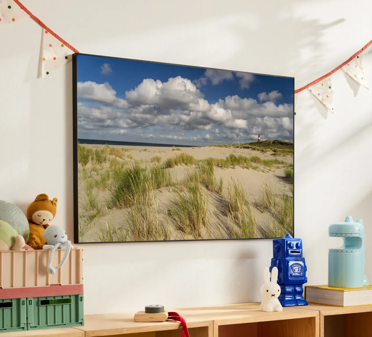 Strand und Leuchtturm List-Ost auf Sylt alluminio dibond da Reisefotografie - Bilder aus aller Welt