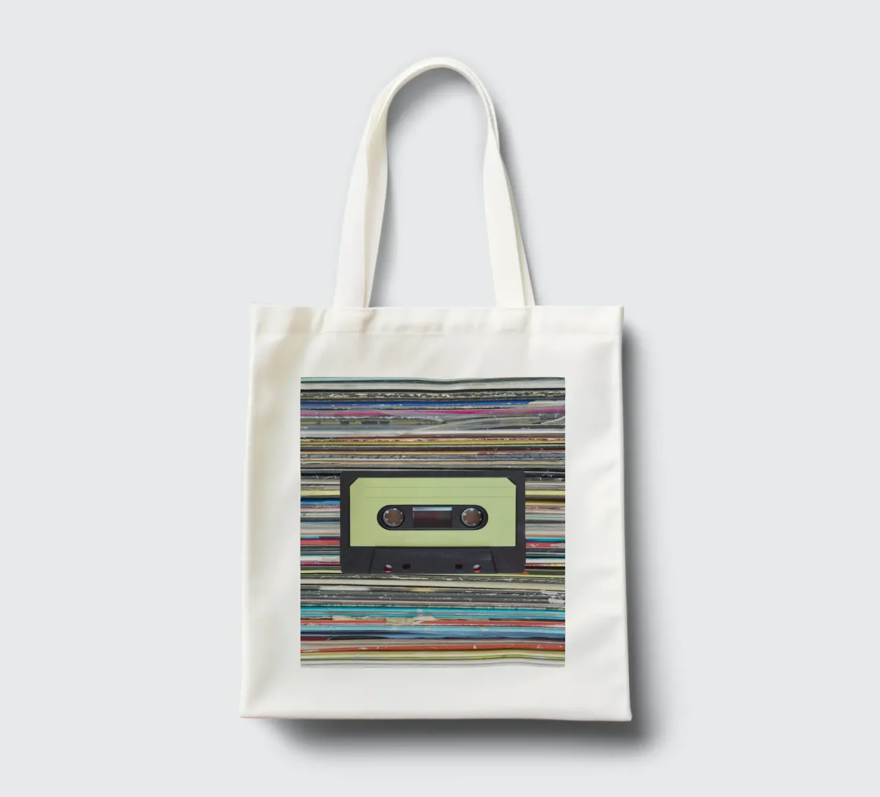 music tape in color shade borsa in juta da Creaton