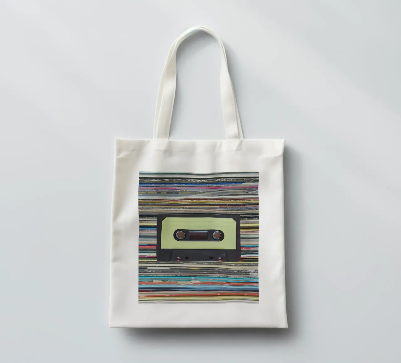 music tape in color shade borsa in juta da Creaton