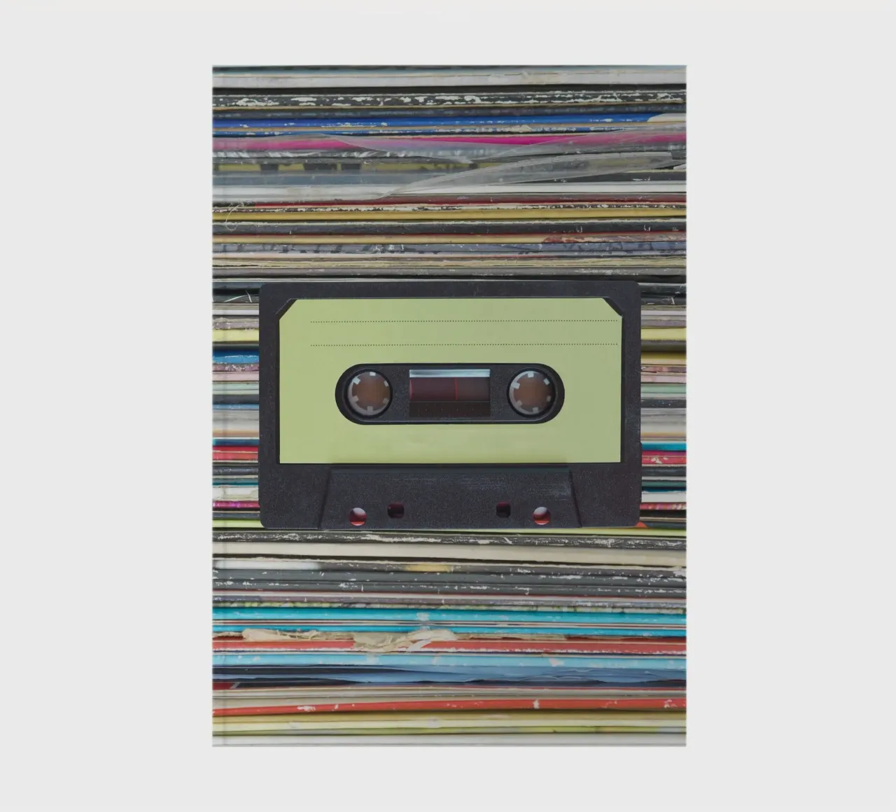 music tape in color shade notebook by Creaton
