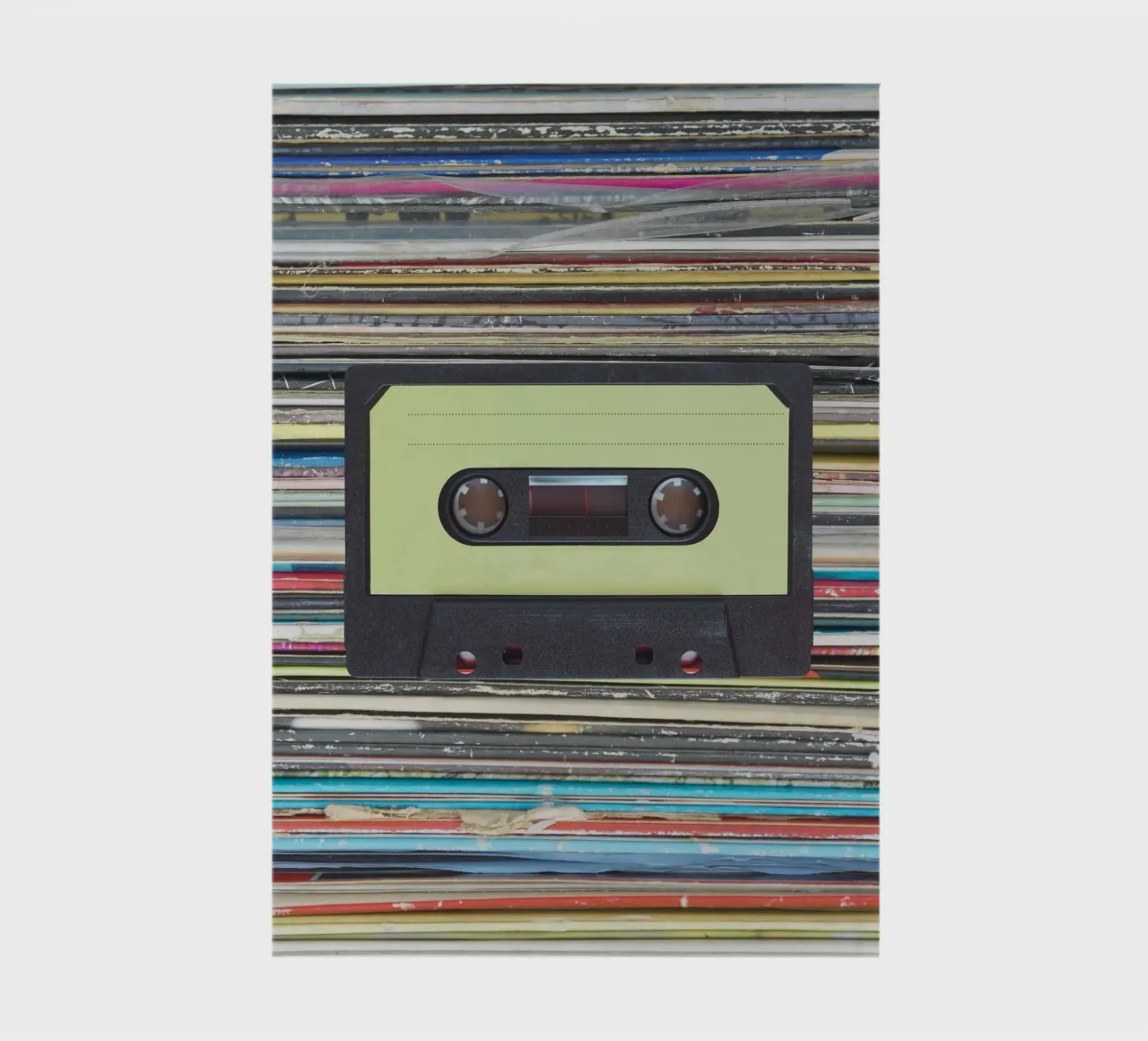 music tape in color shade notebook by Creaton