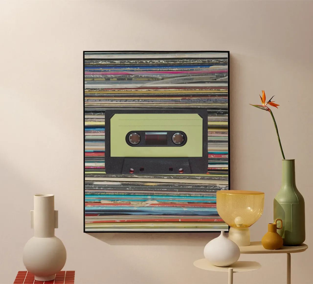 music tape in color shade plexiglass da Creaton