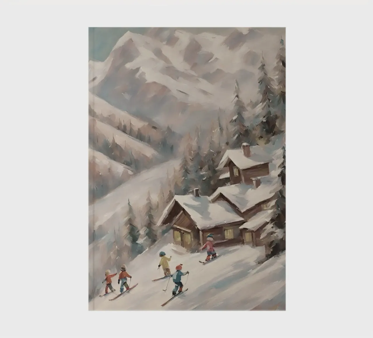 Sciatori invernali davanti a rifugi innevati diario da Cozy Vibes