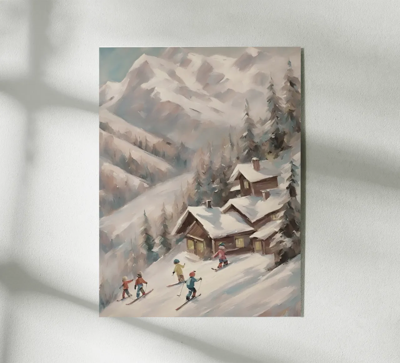 Sciatori invernali davanti a rifugi innevati plexiglass da Cozy Vibes