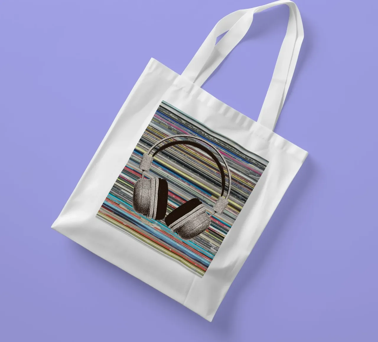 headphone in color gradient borsa in juta da Creaton