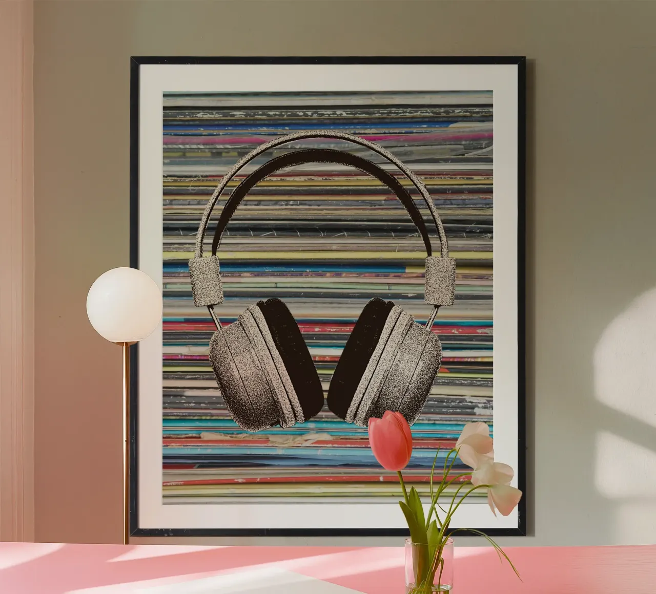 headphone in color gradient carta hahnemühle da Creaton