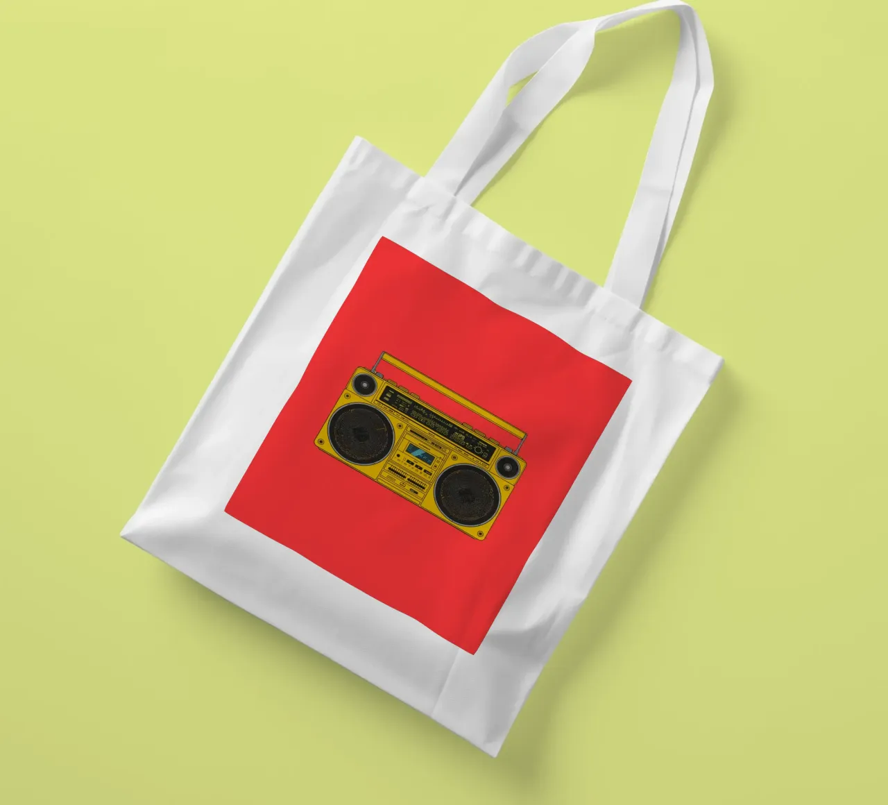 speaker in red shade borsa in juta da Creaton