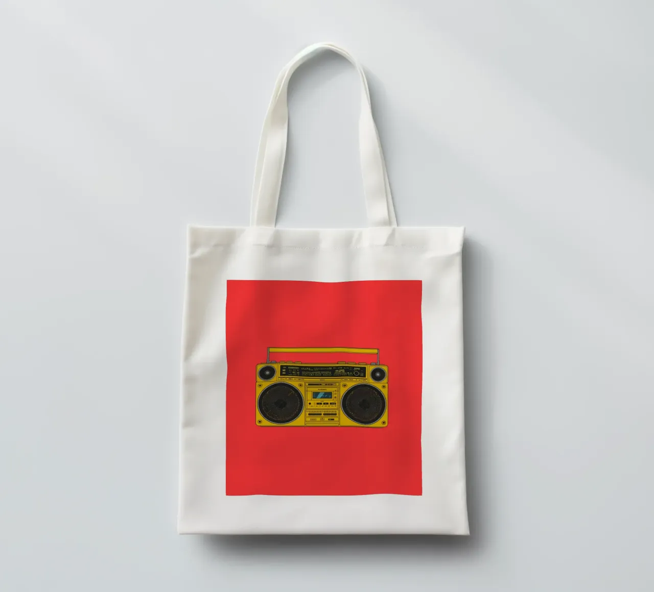 speaker in red shade borsa in juta da Creaton