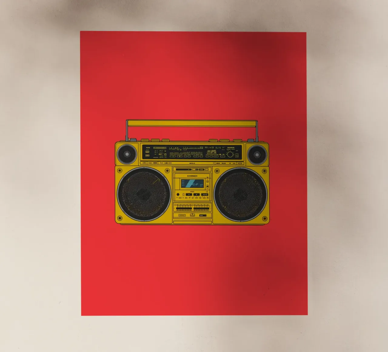speaker in red shade pellicola backlit da Creaton
