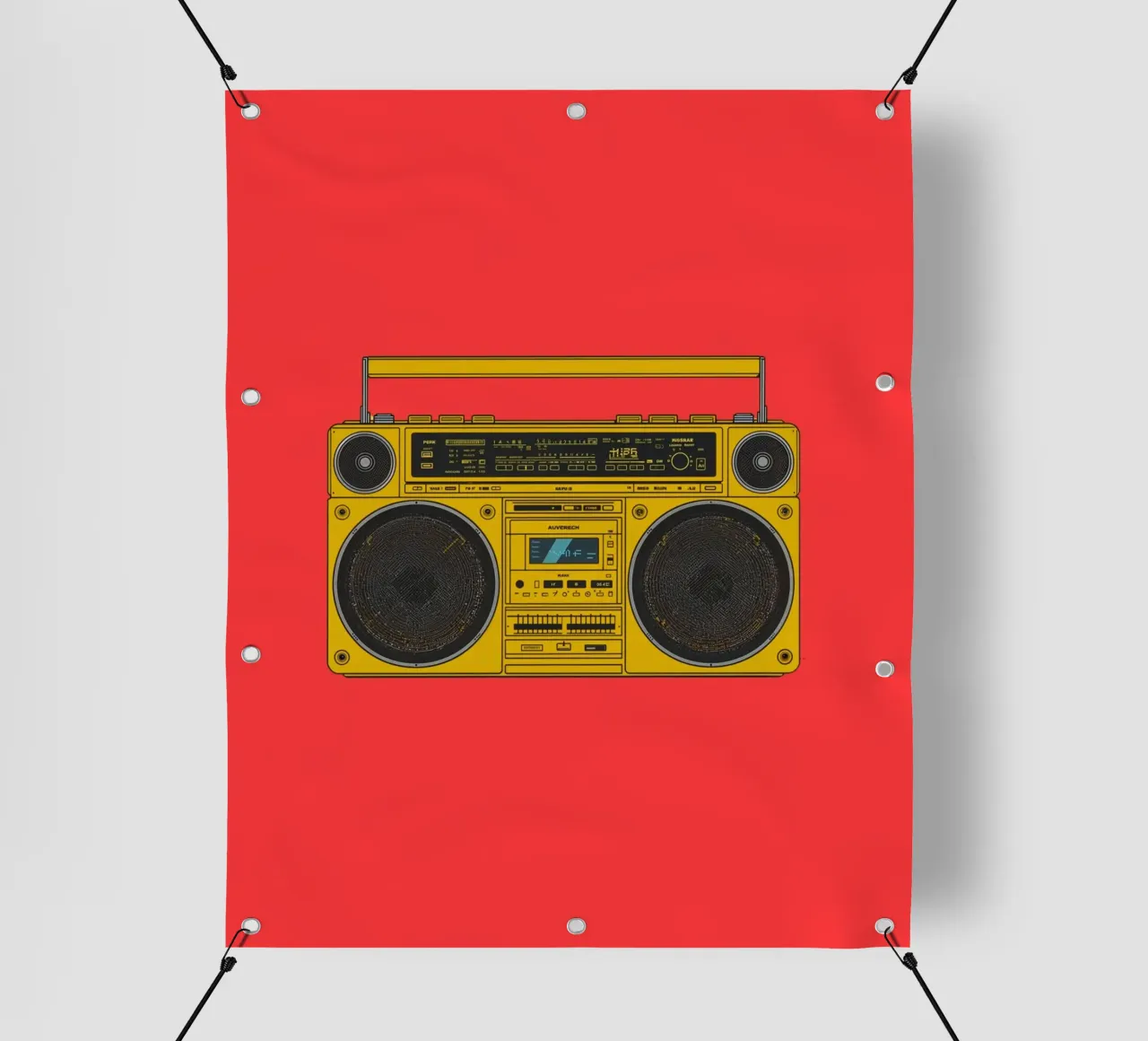 speaker in red shade telo in pvc da Creaton