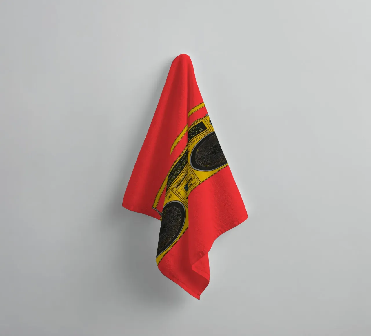 speaker in red shade badhanddoek van Creaton