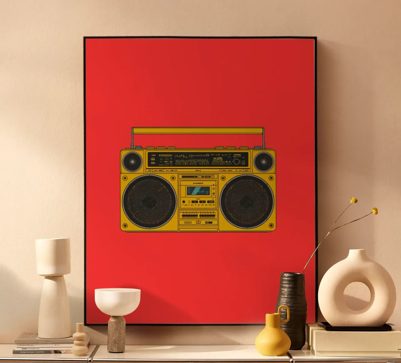 speaker in red shade alluminio dibond da Creaton