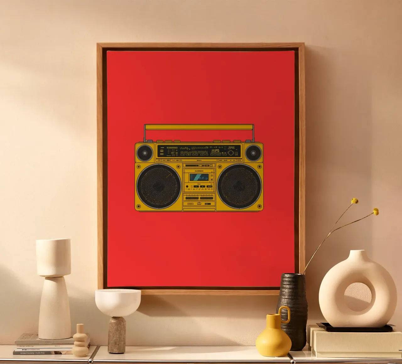 speaker in red shade tela da Creaton