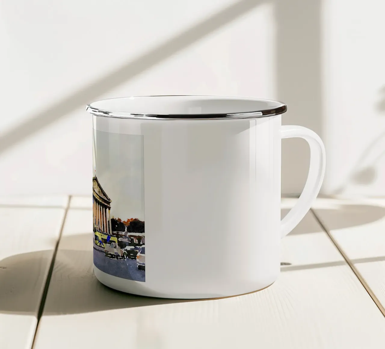 A Parigi tazza in smalto da Massimo Frascogna