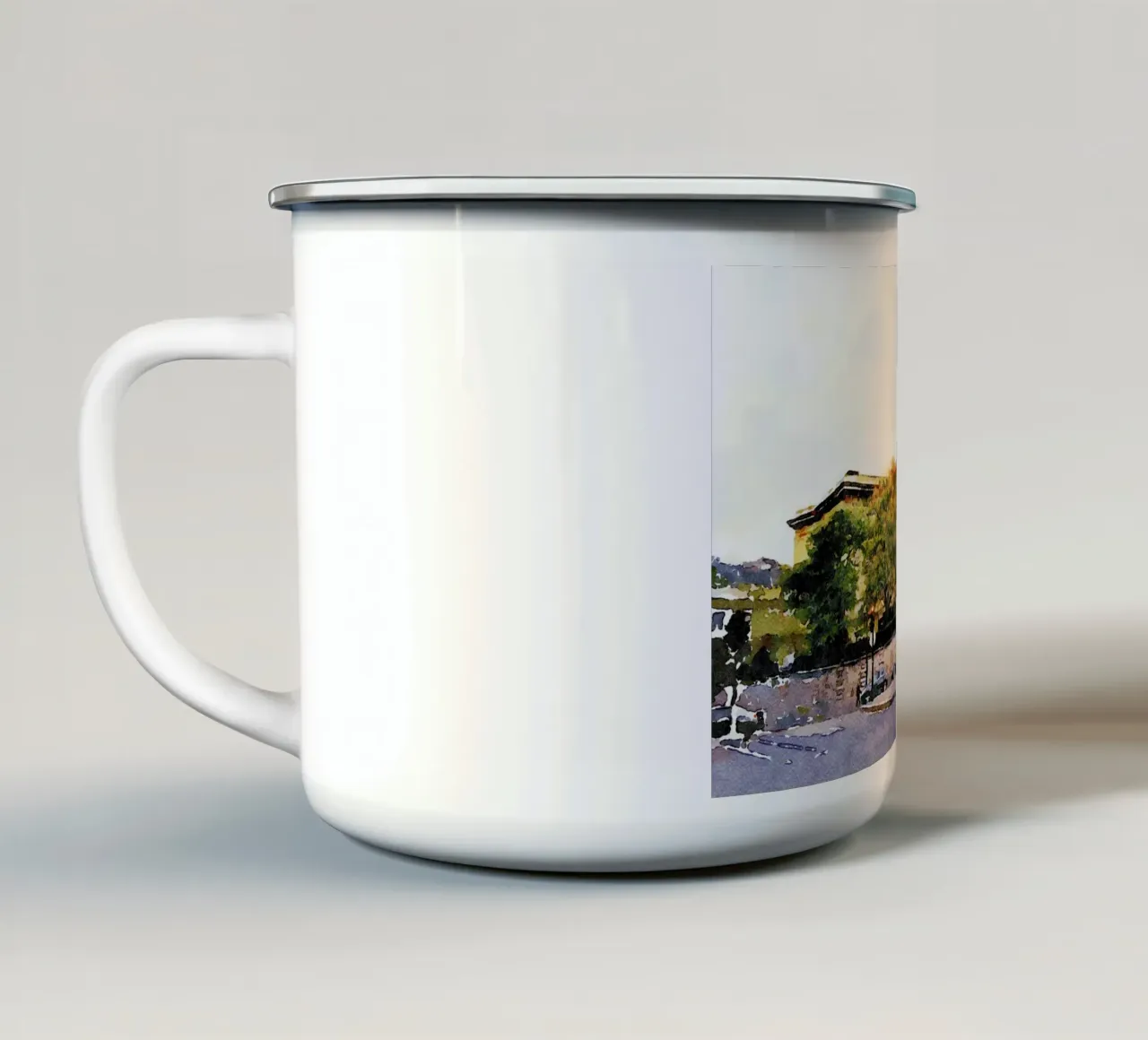 A Parigi tazza in smalto da Massimo Frascogna