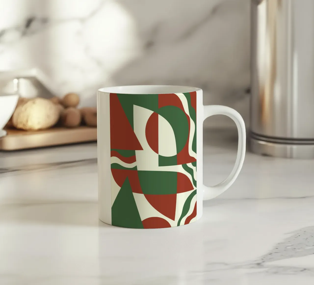 Geometria scandinava 05 tazza in ceramica da Little Dean