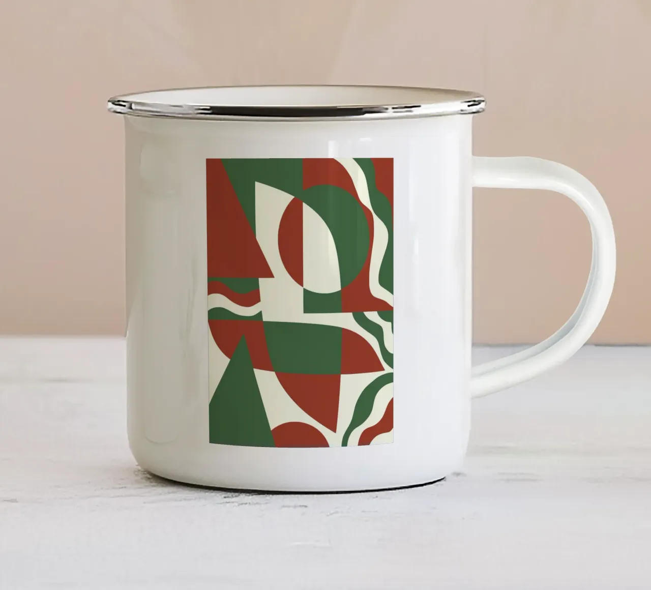 Geometria scandinava 05 tazza in smalto da Little Dean