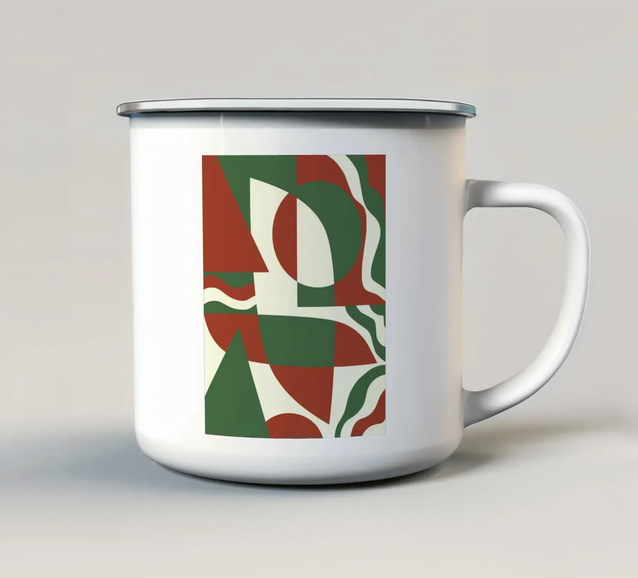 Geometria scandinava 05 tazza in smalto da Little Dean