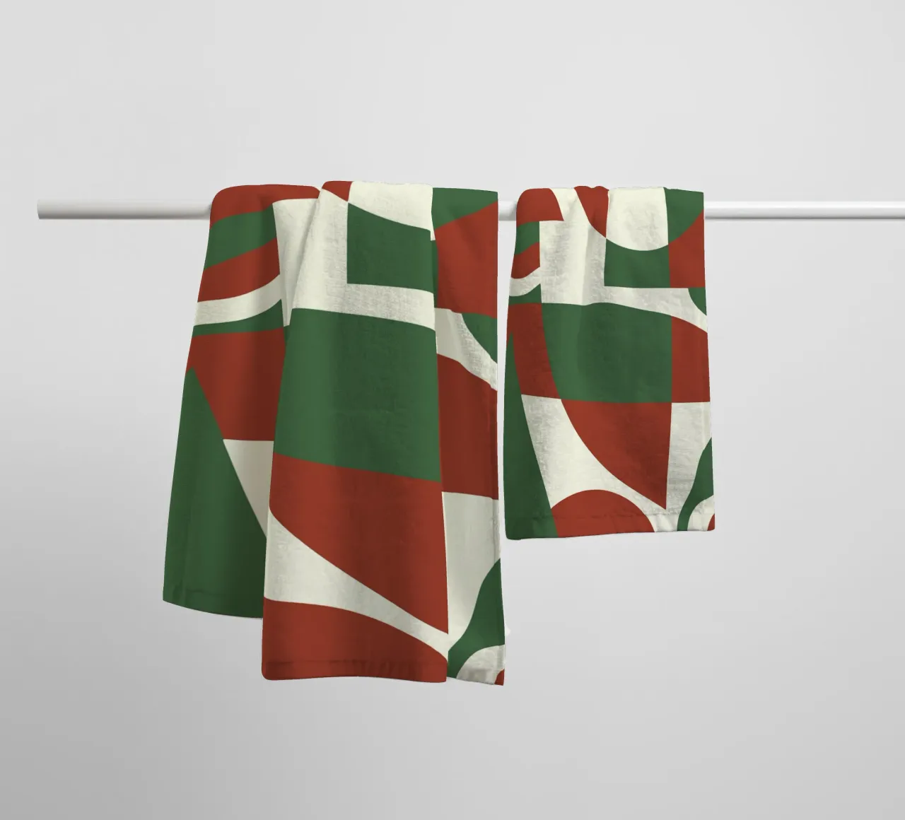 Scandinavian geometry 05 towel by Little Dean