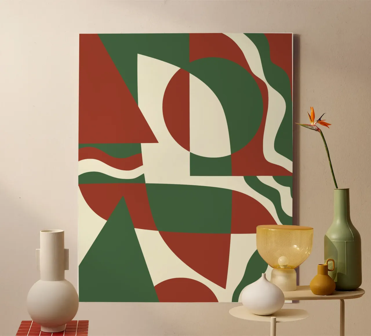 Scandinavian geometry 05 canvas by Little Dean