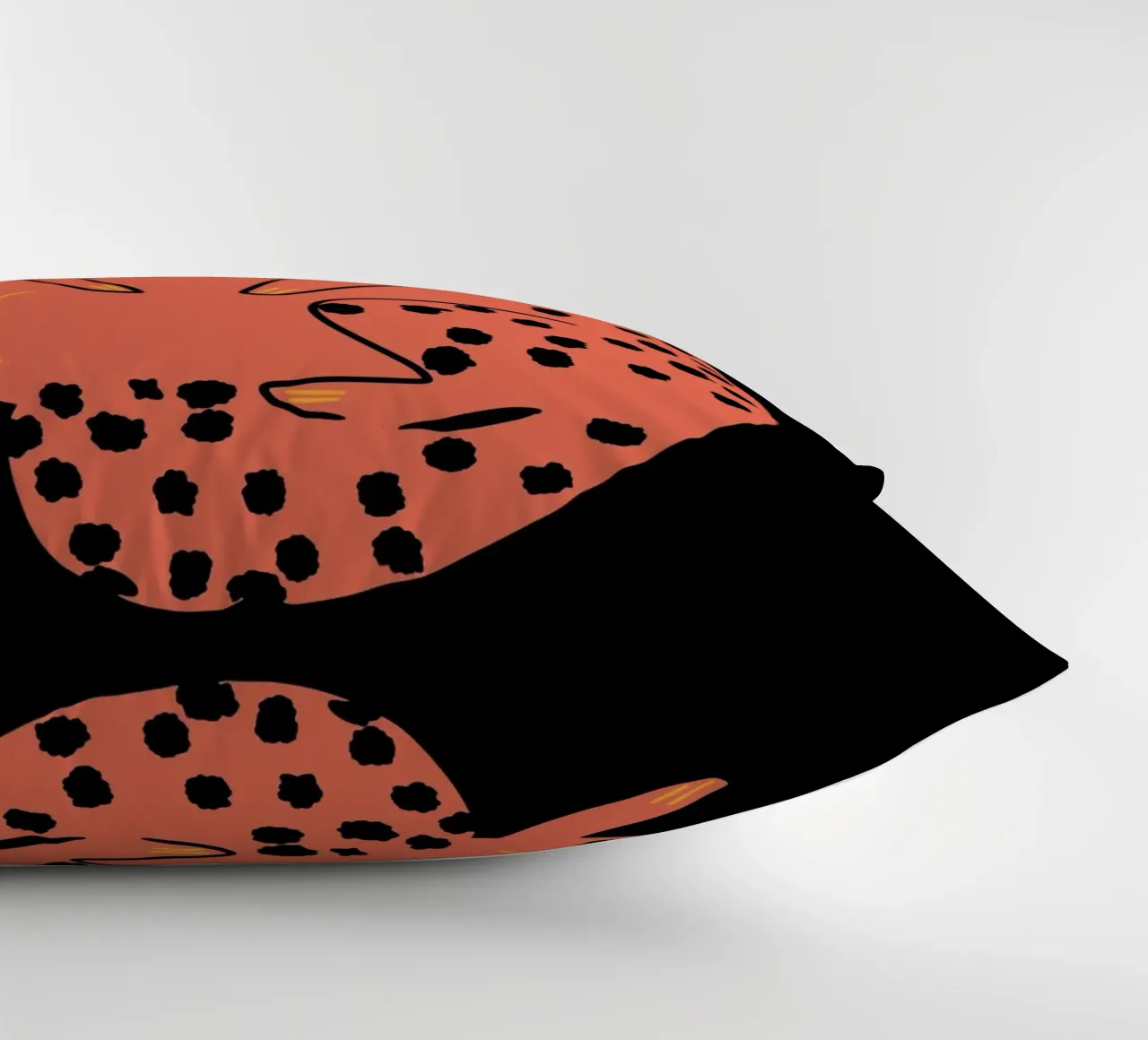 Lazy cat 2 decorative cushion by Little Dean